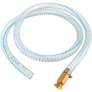 8.2FT 1" Heavy Duty Siphon Hose - Self-Priming Jiggler Pump for Boats, ATVs & Tractors Brass Nipple w/Metal Buckle, Fuel Transfer Tube for Gasoline Fuel Gas, Fish Tank Water Exchange and Drainage