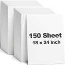 150 Sheets Heavyweight Tagboard 18 x 24 Inches White Poster Paper Large Poster Board Bulk for DIY Drawing Art Craft Project Presentation