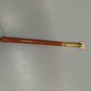 Desert Oak Series Mini Fan Brush - Ultra-Fine Goat Hair for Precision Highlighting, Flat Fan Shape Targets Cheekbones/Nose Bridge, Ebana Bubinga Handle & Brass Ferrule