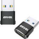 ENVEL USB C to USB Adapter, 2 Pack 10 Gbps USB 3.2 to USBC Adapter, OTG Converter for Desktop Laptop Charger Compatible with Apple iWatch iPhone 11 12 13 14 15,Galaxy S23 S22 iPad Air 4 5 Mini 6
