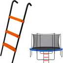 N1Fit Trampoline Ladder - 40"x14" Universal Trampoline 3 Step Ladder for Kids - Powder Coated & UV Treated Trampoline Steps for All Weather Exposure - Sturdy & Safe Design
