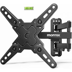 MonTEK Full Motion TV Wall Mount Bracket for Most 13-43 Inch LED LCD Flat Screen TVs & Monitors, Swivel Tilt Extension Rotation with Articulating Arms, TV Mount Max VESA 200x200mm, up to 44lbs