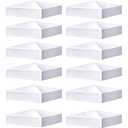 Taiyin 12 Pcs Pyramid White PVC Vinyl Post Top Caps, Fence and Deck Post Caps for Vinyl Fence Posts (4 x 4 Inch)