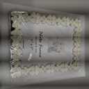 Licotom Metal Picture Frame Silver Plated with Ivory White Enamel and Crystals, Lovely Flowers Photo Frame 5x7 Inch