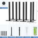 2 x 8Pcs/Set 4inch Floating Shelf BracketsBlind Shelf SupportsHidden Brackets for Floating Wood Shelves with Screws and Wall Plugs (6inch)