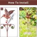 Topadorn Rain Gauge Outdoor, Accurate Glass Tube with Metal Stand, 7 inch Hummingbird Rain Gauge for Lawn, Deck, Yard and Garden