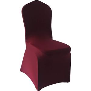 WELMATCH Burgundy Stretch Spandex Chair Covers - 50 PCS Wedding Events Party Universal Dining Decoration Scuba Elastic Chair Covers Good (Burgundy, 50)