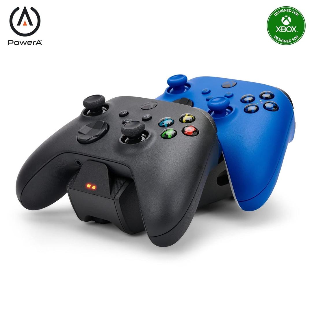 PowerA Duo Charging Station for Xbox Series X|S - Black, Wireless Controller Charging, Charge, Rechargeable Battery, Xbox Series X|S, Xbox One