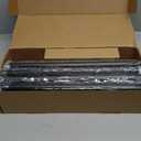 Matte Black Curtain Rod Itself is 30-144 inch 2 Pack, Fit 30 to 142, 66 to 120 inch Windows with 1 Inch Diameter Heavy Duty Adjustable Telescopic Rod, 1 Inch Diameter Splicing Extra Long