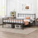 DIIYIV Full Bed Frame-Classic Metal Platform Bed Frame,Mattress Foundation with Steel Slat Support,Under Foundation Storage,No Box Spring Needed, Easy Assembly, Full Size
