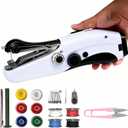 Portable Handheld Sewing Machine - Electric Mini Hand Held Stitching Machine for Beginners & Adults, Easy to Use Fast Stitch for Thin Clothes, Fabrics, Curtains, DIY Home Travel(Black