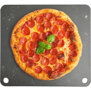 NerdChef Steel Stone - High Performance Pizza Baking | Made in USA (14.5" x 16" x 1/4") - (.25" Thick - Standard)