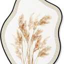 KVEKVE Beige Rustic Fall Botanical Oval Framed Wall Art,Small Boho Wall Decor,Curved Boho Fall Decor,Hanging Or Tabletop, Birthday Gifts For Women,Housewarming Gifts. Living Room Bedroom,8x10inch (Autumn Plants)