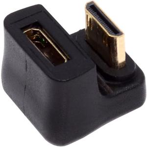 cablecc Mini HDMI 1.4 Down Opposite U 360 Degree Shape Back Angled Male to Mini Female Extension Adapter Converter