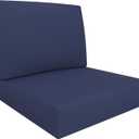 Covers & All Outdoor Deep Seat Cushion for Patio Furniture, 28.5 x 28.5 x 5 Inch High-Density Foam Patio Chair Cushion with Water-Repellent & UV-Resistant, Tear-Resistant Seat & Back Cushion Set of 1 (Navy Blue)