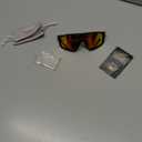 Lamicall Polarized Kids Baseball Sunglasses for Age 8-14 - UV400 Protection Sports Cycling Sun Glasses for Boys Girls Youth (Black Frame-red Lens)