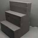 Dog Stairs for Small Dogs & Cats, 3-Step Extra Wide Non-Slip Pet Steps for Couch Sofa and Chair, Beige, 15.7" H