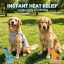 Mora Pets Cooling Vest for Dogs with Ice Pack Evaporation Cooling Fully Adjustable Dog Harness Fit Small Medium Large Dogs Light Blue S