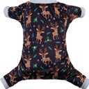 CuteBone Soft & Stretchy Dog Christmas Pajamas - Cozy Pet Jammies Breathable Jumpsuit for Small Dogs - All-Season Comfy Outfit Easy-On Pullover Design - Keeps Pets Warm & Comfortable P256M (Medium, A06-Reindeer)
