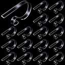 Jetec Christmas Clear Stocking Holder Hooks Acrylic Mantle Hangers Non Slip Christmas Stocking Clips Holiday Garland Hooks for Fireplace Home Kitchen Mantel(16 Pieces)