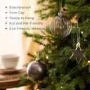 Black Christmas Ornaments, 25ct 3.15in Large Clear Plastic Hanging Ornaments for Christmas Tree, Halloween, Party