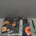 Floral Nursery 2x8 Area Rugs Washable Print Boho Cute Carpet Non Slip Flower Low Pile for Living Room Kids Girls Playroom Bedroom Kitchen Office Farmhouse-Black