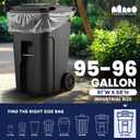 Plasticplace 95-96 Gallon Garbage Can Liners ,25 Count (Pack of 1)