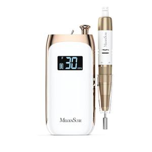 MelodySusie Entry-Level Clip-On Vintage-Style Nail Drill, SC320C 30000RPM Rechargeable E-File for All Manicure Shaping & Gel Removal, Perfect for Training, Nail Art Practice & Home Use