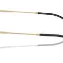 Vogue Eyewear womens Vo4297t Titanium Hexagonal Prescription Eyewear Frames (Top Black/Light Gold/Demo Lens)