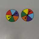 MIDELONG Rainbow Color Math Spinners, Probability Spinner Wheel, Plastic, Pack of 2