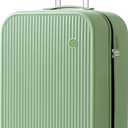 mixi 20 Inch Carry On Luggage PC Hardside Suitcases with Wheels & TSA for Travel Woman Men, Avocado Green