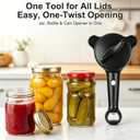 Jar Openers for Seniors, 4-in-1 Can Opener for Weak Hands & Seniors – Ergonomic Non-Slip Handle, Fits 1-3.5 Inch Kitchen Mason Jars, Bottles & Cans (Black)