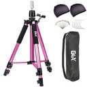 GEXWORLDWIDE GEX 63" Heavy Duty Mannequin Tripod Stand for Wig Cosmetology Training Practice Doll Manikin Head Tripod Wig Stand With Travel Bag (Rosy)