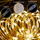 Tulle Backdrop Curtain with Lights String 10FT X 8FT White Sheer Tulle Backdrop Curtains for Wedding Birthday Party Reception Photo Booth Background Decorations (2 Panels 5x8FT)