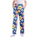 Girls Pajama Pants Cute Print Pj Pants for Girls Kids Soft PJ Bottoms Comfortable Lounge Pjs Sleepwear with Pockets Colorful Flower 2XL