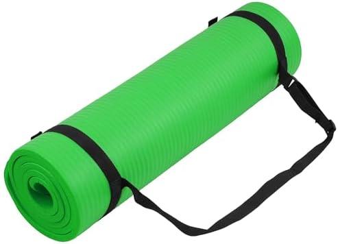 Fitvids Yoga Mat, 1/2-Inch Extra Thick High Density Exercise Mat, Anti-Tear Exercise Yoga Mat with Carrying Strap, Suitable for Various Yoga Exercises