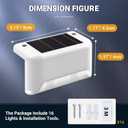SOLPEX Solar Fence Lights Outdoor 16 Pack, Solar Step Lights Waterproof Led Solares Light for Outdoor Stairs, Deck, Fence, Yard, Patio, and Balcony(Warm White)