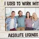 Retirement Picture Frame, Farewell Retirement Gifts for Coworkers Colleagues, Team Photo Frame 4x6, I Used to Work with Absolute Legends Wooden Photo Picture Frames for Desk Tabletop Decor