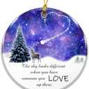 2 x Memorial Ornament  The Sky Looks Different When You Have Someone You Love Up There  Remembrance Gift for Loss of Loved One  Sympathy Bereavement Ornament Keepsake  Memorial Christmas Tree Decor
