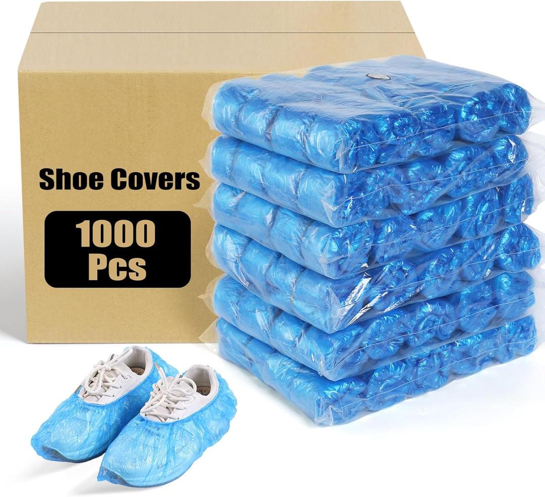 LYSHIYI 1000 Pcs Shoe Covers Disposable, Non-Slip, Reliable Shoe Covers for Indoors, 15.7'' Adjustable Size Great Value Boot Covers for Home, Hospitals, and Businesses