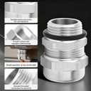 2pcs 3/4"NPT Stainless Steel Cable Gland, Metal Waterproof Cable Gland, Adjustable Cable Gland Protectors 12-18mm