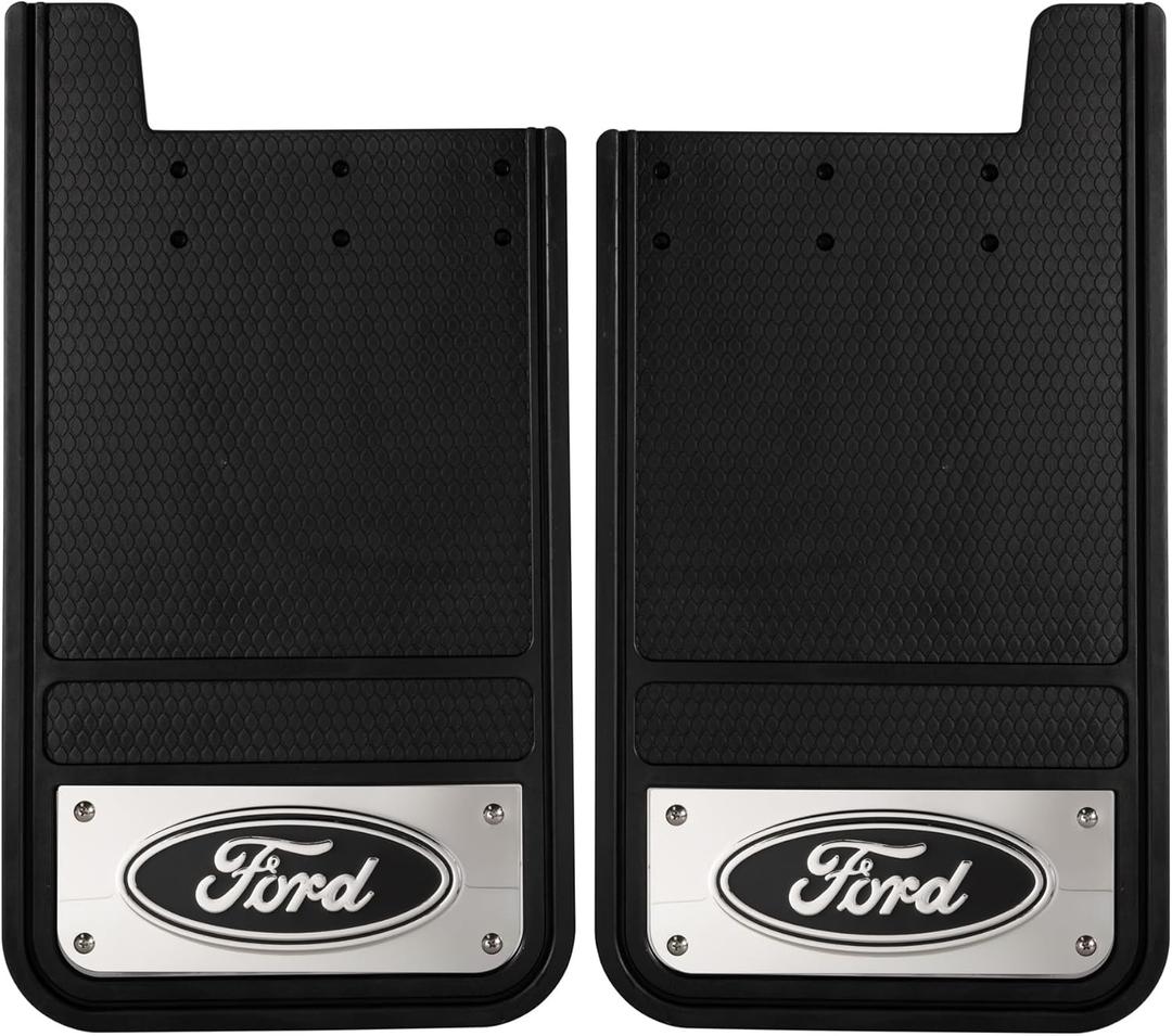 Plasticolor Ford Heavy Duty Rear 12 X 23 Mud Guards, 12" x 23" Rear Mud Guards by Plasticolor (001838R01)