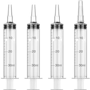 Frienda Large Plastic Syringe 4 Pack Measuring Syringe Tools Dispensing Multiple Uses (30 ml)