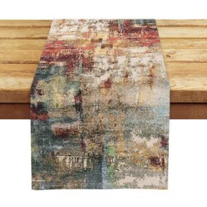 OYIMUA Colorful Rust Boho Table Runner 72 Inches Long Modern Dresser Runner Rustic Spring Fall Table Decor for Home Indoor Outdoor