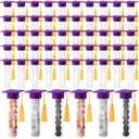 Didaey 2026 Graduation Gumball Tubes Graduation Party Favors Including 50 Pcs Candy Container and 50 Pcs Mini Caps with Gold Tassels Set for Grad Party Guests Supplies(Purple)