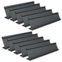 10 Pack 2" x 10" Aluminum Desk Name Plate Holder, Office Name Plate Holder for Desks, Desk Sign Holder for Office Conference, Meeting Room or Other Business Event (Black)