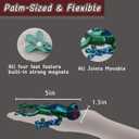 3D Printed Magnetic Frog Set of 3  Poseable Articulated Fridge Magnets with Magnet Feet for Refrigerator, Locker & Whiteboard; Cute Funny Home Office Kitchen Decor, Animal Magnets