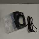 OVENTE 5-Speed Corded Electric Hand Mixer with Stainless Steel Whisks, Compact Portable Design with Snap-On Storage Case,150W Lightweight Handheld Mixer for Baking & Cooking, Black HM151B