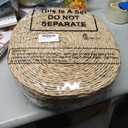 Lineshading 4 Pcs 12" Round Woven Mats for Centerpiece Fall Table Decor, 11.81 x 1.97 inches