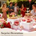 6 Pcs Buffet Risers with Mini Sign and Maker, Food Risers Display Stands for Buffet Table Party Catering Dessert Jewelry Collectibles, Nesting Cube Boxes with Hollow Bottoms (8",7",6",5",4",3")